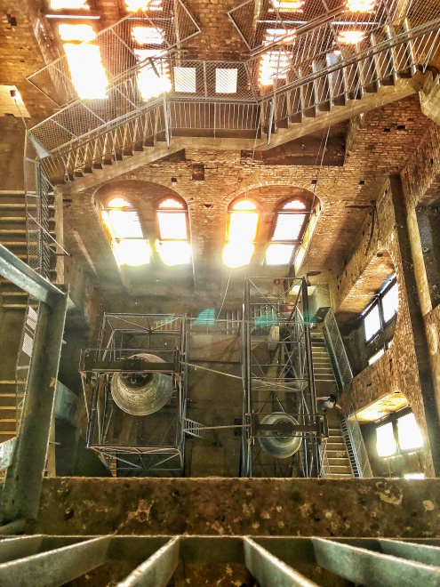 výstup do veže Mariánskej baziliky, Gdansk, severné Poľsko